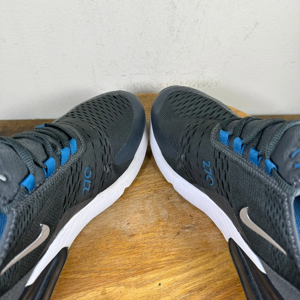 Nike Air Max 270 Men's Athletic Shoes Black Blue Gray Size 12 FV0380-001 - Picture 8 of 10